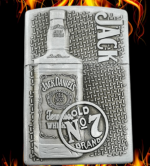 Jack Daniels метална релефна запалка на газ