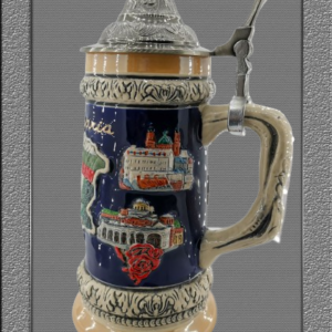 Халба с капак със забележителности от България