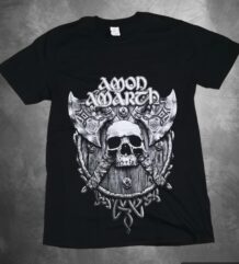 Тениска на Amon Amarth череп с брадви