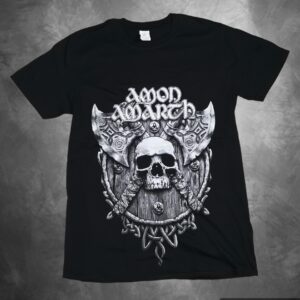 Тениска на Amon Amarth череп с брадви