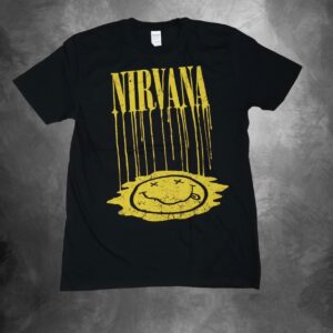 Тениска на групата Nirvana Melting Smiley