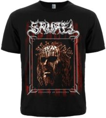 Предна част на черна метъл тениска Samael с обложката на албума Ceremony of Opposites.