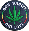 реге нашивка Bob Marley One Love бродиран пач със зелено листо