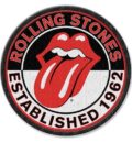 Кръгла рок нашивка The Rolling Stones с червено лого език