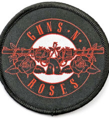 Рок нашивка Guns N' Roses Classic Logo с два пистолета и рози