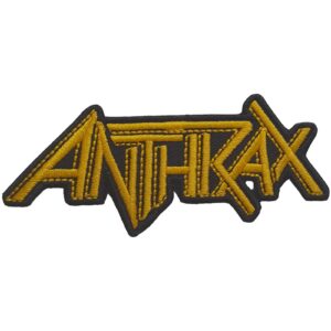 Метъл нашивка Anthrax Logo златна бродерия
