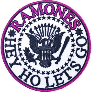 пънк нашивка Ramones Hey Ho Lets Go кръгла бродерия