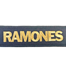 Пънк нашивка Ramones Gold Logo правоъгълна бродерия