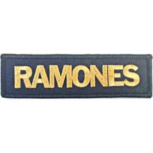 Пънк нашивка Ramones Gold Logo правоъгълна бродерия
