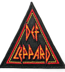 Триъгълна рокерска нашивка за елек Def Leppard с лого