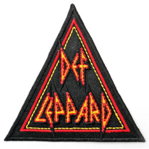 Триъгълна рокерска нашивка за елек Def Leppard с лого
