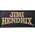 Оригинална везана рок нашивка Jimi Hendrix с неоново зелен надпис