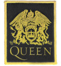 Оригинална рок нашивка Queen Crest Gold със златен герб