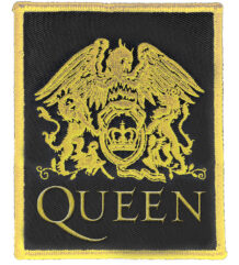 Оригинална рок нашивка Queen Crest Gold със златен герб