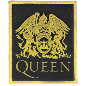 Оригинална рок нашивка Queen Crest Gold със златен герб