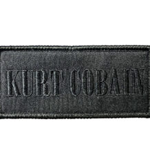 Оригинална везана гръндж нашивка Kurt Cobain в черно