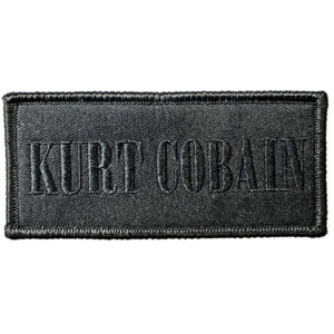Оригинална везана гръндж нашивка Kurt Cobain в черно