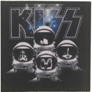Оригинална нашивка KISS Space с ликовете на групата в космонавтски шлемове