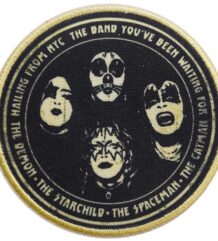 Кръгла Рок нашивка KISS NYC Band с ликовете на членовете на групата