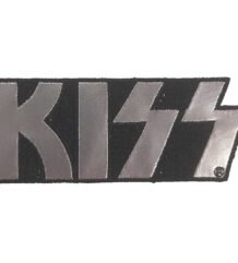 Оригинална нашивка KISS Silver Logo със сребрист надпис