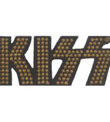 Оригинална нашивка KISS със златни конци бродирана