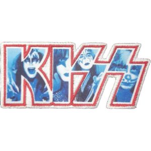 Оригинална рок нашивка KISS Rock and Roll Over лого с лица