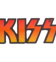 Метъл нашивка KISS Fire Logo с червено-жълт градиент