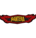 Малка оригинална метъл нашивка Pantera Logo с червени пламъци