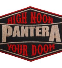 Лицензирана шестоъгълна нашивка на Pantera с надписи High Noon и Your Doom