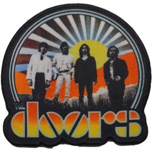 Цветна рок нашивка The Doors Sunset с ликовете на членовете на групата
