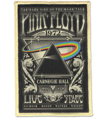 Оригинална рок нашивка Pink Floyd Carnegie Hall 1972