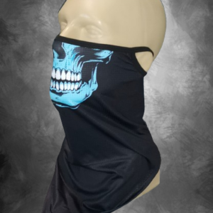 Маска за мотор Blue Skull със застрашителен син череп - Hover Image