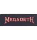 Малка метъл нашивка Megadeth Logo с червен надпис