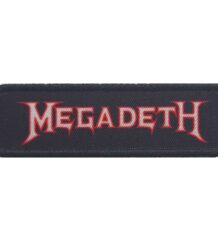 Малка метъл нашивка Megadeth Logo с червен надпис