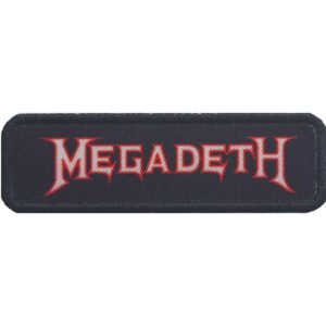 Малка метъл нашивка Megadeth Logo с червен надпис