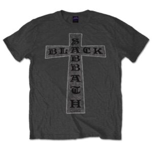 Тъмно сива тениска на Black Sabbath с кръст