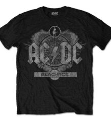 Изчистена тениска на AC/DC 'Black Ice'