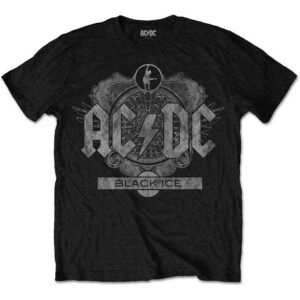 Изчистена тениска на AC/DC 'Black Ice'