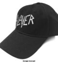 Оригинална мъжка бейзболна шапка Slayer черна със сребрист лъскав надпис