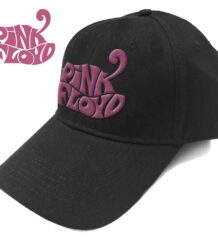 Мъжка бейзболна шапка Pink Floyd черна с розова 3D бродерия