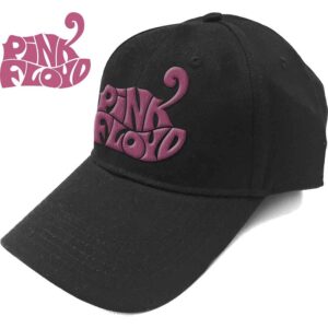 Мъжка бейзболна шапка Pink Floyd черна с розова 3D бродерия