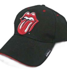 Шапка с козирка мъжка THE ROLLING STONES черна с червен език