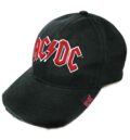 Официална лицензирана мъжка шапка с козирка AC/DC Red Logo 3D бродерия