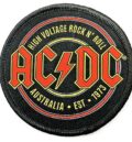 Кръгла рок нашивка AC/DC High Voltage Rock N' Roll за яке