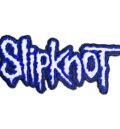 Метъл нашивка Slipknot Blue Logo с бяло-синя бродерия