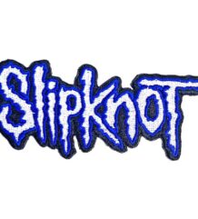 Метъл нашивка Slipknot Blue Logo с бяло-синя бродерия