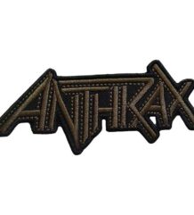 Метъл нашивка Anthrax Logo с кафява бродерия