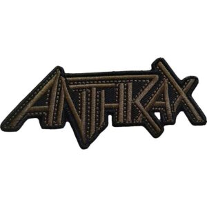 Метъл нашивка Anthrax Logo с кафява бродерия