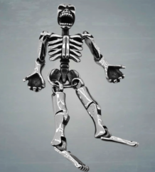 Уникален подвижен медальон с 3D скелет