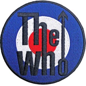 Кръгла рок нашивка The Who Target Logo Bordered с цветно лого